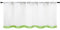 HeichkelL Scheibengardine Voile Bistrogardine mit Satinband Kurzstores Tunnelzug Gardinen Küche Vorhang aufgenähte Satinband als Bordüte Grün BxH 90x30 cm