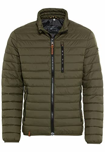 camel active Herren Leichte Steppjacke ohne Kapuze Oliv, menswear-54