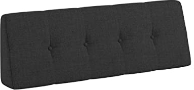 chilly pilley Palettenkissen Palettenauflage Schräg Geschnitten Gesteppt Palettenpolster Gartenkissen Garten Kissen Indoor Outdoorkissen Farben und Größen (Schwarz, 120x40x20/10cm)