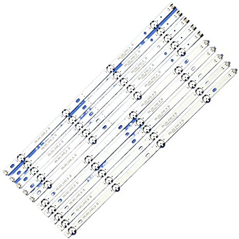 JUSTPING Marque 10 Bandes/Ensemble de LED Bandes de rétroéclairage for LG 55UJ6300 55UJ6307 55UJ635V 55UJ634V 55UJ630V 55LJ5500 55UJ635 Remplacement du rétroéclairage de télévision
