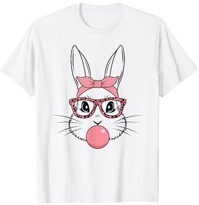 Ostern Hase Leoparden Brille Osterhasen Hasengesicht Party T-Shirt