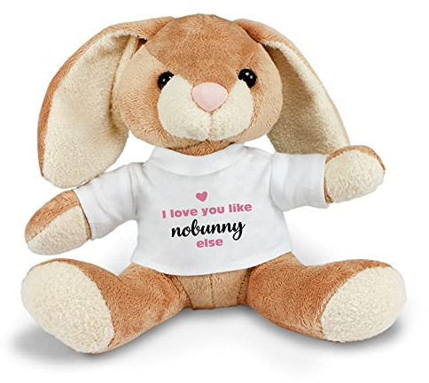 Ocadeau Personalisierter Plüschhase mit Foto – Kuschelhase mit T-Shirt und Fotodruck – Einzigartiges Geschenk für Kinder oder Erwachsene