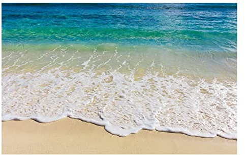OMKMNOE 3D Bodenaufkleber Strand Meer, Wasser Badezimmer Boden Wandbild Wandaufkleber Selbstklebende Vinyltapete,Blau
