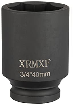 40mm Sechskant-Kraft-Stecknuss 3/4 Schlagschrauber-Nüsse, (Länge: 80 mm)