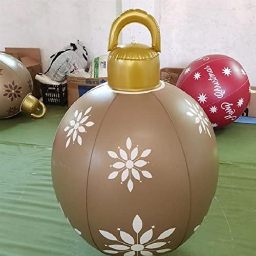 60 cm große PVC Weihnachtskugel Dekoration Weihnachtsbaum Neujahr Geschenke Weihnachten Weihnachten Familie Outdoor-B,60cm