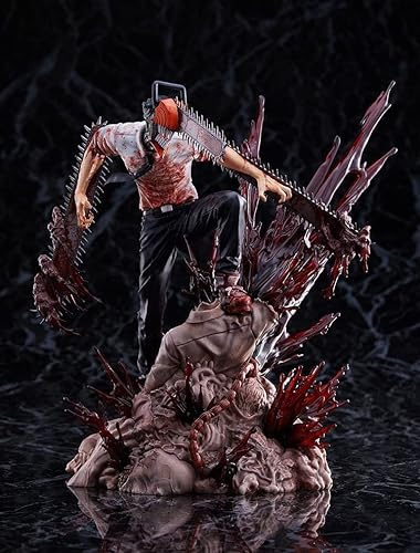 Jiumaocleu Kettensäge Mann Denji Figur Statue – 29 cm große Battle Ver Modell, Anime-Skulptur handgefertigt Sammlerstück Desktop Dekoration Fans Weihnachten Geburtstag Geschenke