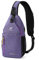 SKYSPER Zaino Monospalla Multifimzioni Borsa a Tracolla Impermeabile con Porta USB per Uomo Donna Casual Ciclismo Trekking Viaggio, X6-Viola