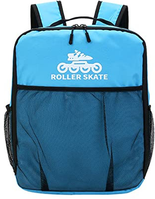 XINBALOVE Borsa per Pattini a rotelle, Zaino per Pattini a rotelle, Borsa per Pattini in Linea per Pattini da Ghiaccio, Borsa per Pattinaggio a rotelle Professionale per Bambini- M Blue
