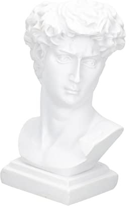 Yardwe David Statue Als Kreative Blumentopf Und Stifthalter-vase Für Schreibtisch Und Wohnraum-Dekoration Für Make-up-Pinsel Und Blumenarrangements