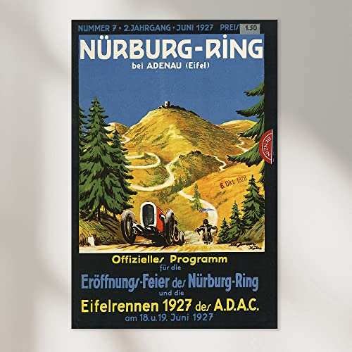 Dekomundo Grand Prix Vintage Poster als Kunstdruck Retro Bilder als moderne Wanddekoration, Motiv 08, 40x60 cm