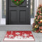 CAROMIO Merry Christmas Snow Willkommens-Fußmatten, Verdickte rutschfeste Teppichpolster für den Eingangsbereich Wohnzimmer Schlafzimmer Badezimmer Matten Weihnachtsdekoration, Schnee, 40 x 80 cm