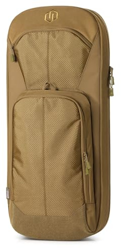Savior Equipment Specialist Series Covert Tactical Gun Bag Backpack Soft Case with Compartment, Perfect Bug Out Truck Bag, MOLLE Panel, 38 Inch Flat Dark Earth Tan