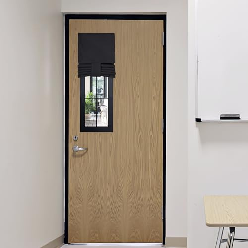 RYB HOME Blackout Shades for Classroom Window & Door Cover, W8 x L36, Black