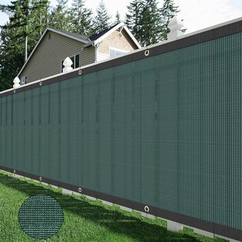 AYOHA 4' x 50' Privacy Fence Screen Fabric Mesh Shade Net Cover, Heavy Duty 160 GSM Privacy Barrier for Chain Link Fence, 90% Privacy Blockage, Excellent Airflow, Cable Zip Ties Included, Green