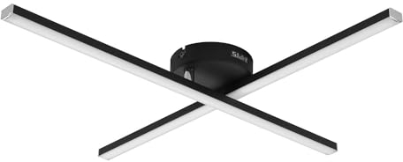 IMPTS LED Deckenleuchte Deckenlampe Decken Lampe mit 2 Gerade LED, 11W 500Lumen Modern Deckenbeleuchtung Warmweiß 3000K für Wohnzimmer, Küche, Schlafzimmer, Flur, Balkon