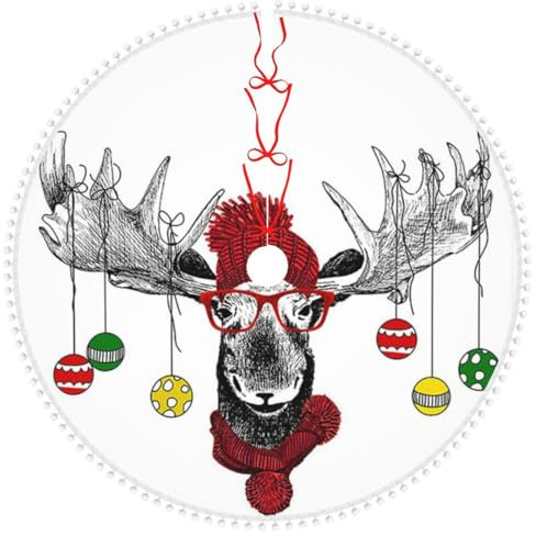 Divertente base per albero di Natale con cervo in peluche (ispessita)