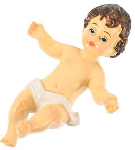 Cabilock Jesuspuppenverzierungen Jesuskindfiguren Jesus-puppenfigur Heilig Heimzubehör Decoraciones para Sala De Casa Jesus Engel Herzstück Tischdekoration Schreibtisch Harz Marionette Baby