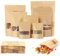 Ziamzra 40 Stück Kraftpapier Tüten 10X15cm Papiertüten mit Fenster Kraftpapiertüten Wiederverwendbar Papiertüten Braun Verschließbare Tüten für Süßigkeiten Snacks Nüsse Kaffeebohnen Teeblätter