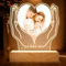 Jkolalin Personalisierte Bilderrahmen mit Fotos, Personalisiert Foto Bilderrahmen mit Licht, Fotogeschenke Personalisiert, Personalisierte Geschenke für Frauen Männer Mama Papa Kinder Oma Opa Familie