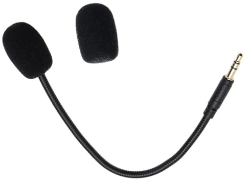 3.5mm Replacement Microphone 19cm Reduce Noise Detachable Compatible with SteelSeries Arctis 1 Wired Wireless Gaming Headset Black with Foam Cover