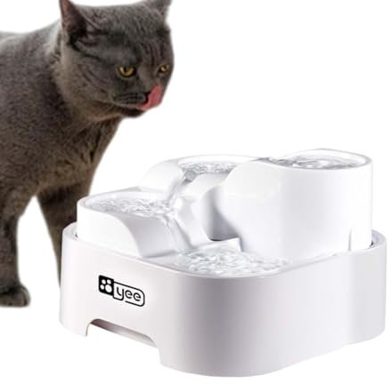 Parabole automatique | Fontaine à boire pour chat | Distributeur multi-fentes pour animaux de compagnie | Fontaines silencieuses pour chien, système. Bol d'arrosage automatique. Fontaine pour chat