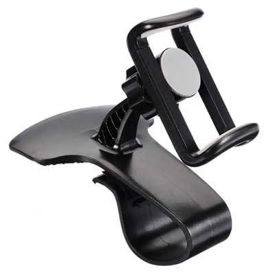 MXDDWLKJ Autohalterung Handy Für iPhone X Autotelefonhalter Ledermuster Navigation GPS-Unterstützung Ständer Hud Universal Dashboard Handyhalterung(Color:Black 2)