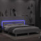 Faroom Holzbett Futonbett Bett 160x200 cm mit LED-Beleuchtung,Lattenrost & Kopfteil, Bettrahmen Holzwerkstoff Einzelbett Doppelbett Bettgestell Weiß