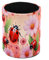 Stifthalter für den Schreibtisch, rosa Marienkäfer, Blumen, Leder, Schreibtisch-Organizer, Make-up-Pinsel, Stiftehalter, Schreibtischzubehör und Zubehör, Büro- und Heim-Organizer