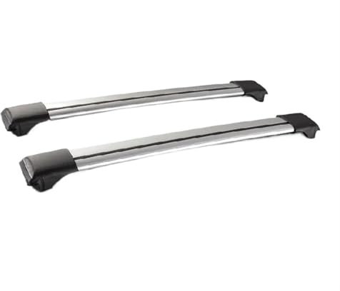 AJOHBM Für Mercedes Für Benz GLK SUV 5 Türer X204 2008-2021 Aluminiumlegierung Seitenstangen Querschienen Dachgepäckträger Gepäck(Silver Black 3)