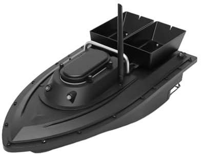 WooDerson 400-500m Intelligente Fernbedienung Futterboot Angeln Köderboot 2kg Ladetrichter Fischköder Boot Mit 2 Köderboxen Und Indikator Lichte, Anti Verwicklungs Abdeckung, 5200mAh