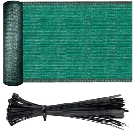 HENG FENG Brise Vue 1,5x15m,Écran de Protection HDPE 150g/m²,Résistant aux UV,Vent et Déchirures,avec Attaches de Câbles pour Jardin et Balcon-Vert