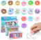 16 Stück Radiergummi Kinder, Radiergummi Lustig mit 16 Stile Spaß Donut Designs, Bunt Radiergummis Set Abnehmbar, Radiergummis Kinder Mitgebsel für Schreiben, Zeichnen