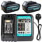 2x18V 8000mAh Battery with AAA Charger(DC18RC) for Makita 18V Batteries and Power Tools,Electric Machine,with LED Level Indicator,Intelligent Protection System,for Outdoor Gardening,Indoor Power Tools