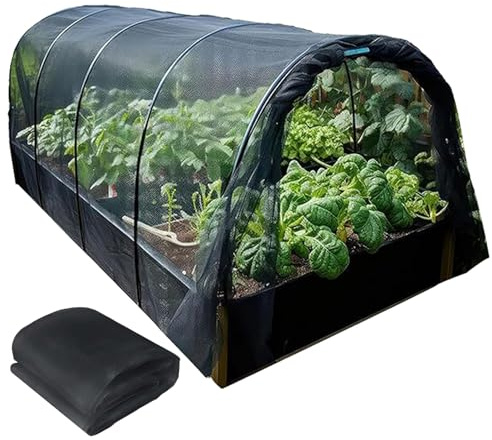 Gartennetz für Hochbeete – dichtes Netz zum Hagelschutz, Abdeckung aus sehr feinem Netz, für Zäune und Kulturen