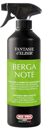 MAFRA - Fantasie d’Elisir Berga Note, Formato 100ml, Profumatore Ambiente e Auto, Fragranza Agrumata Elegante e Duratura