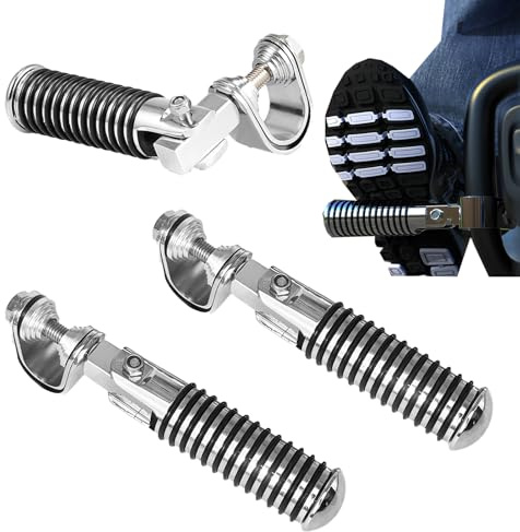 Estriberas Para Motocicleta, 2 Piezas Universales Cnc Modificado Estriberas Para Defensas De Motocicleta 28 Mm-32 Mm Pedales Plegables De 90 Grados De AleacióN De Aluminio Con Protector De Goma