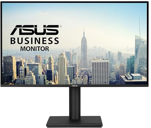 ASUS VA27AQSE, Monitor Business da 27 QHD IPS (2560 x 1440), Nero | 1ms Response Time, 75Hz, Porte HDMI, DisplayPort e VGA, Altoparlanti, Low Blue Light, Flicker Free, Design Ergonomico