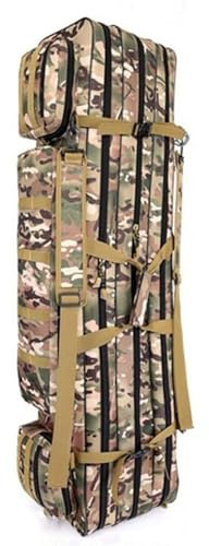 LSWKG Fucile Borsa Tattica, Borsa Porta Armi Poligono, Custodia Morbida Fodero Porta Fucili Imbottito, Zaino Fucile Caccia, Canna da Pesca Borsa, Borsa Tattica Militare Camouflage B,100cm