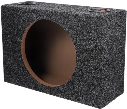 PERSELOSO Caisson pour Enceinte de Voiture 8 Pouces en Bois Foncé Basses Puissantes, Facile à Utiliser, Passionnés de DIY et Audio Automobile