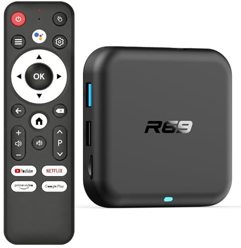 Android 14.0 TV Box 2026, 2GB RAM 16GB ROM, LEFFOT 4K Ultra HD TV Streaming Box, Smart TV Box mit Sprachsteuerung, WiFi 6, BT 5.4, USB 3.0, 100M Ethernet, HDR10 RK3518 Quad-Core A53