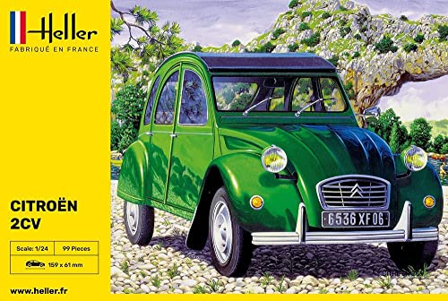 Heller 80765 - Modellino da Costruire, Auto Citroen 2 CV, Scala 1:24 [Importato da Francia]