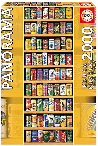 Educa - Puzzle 2000 Teile für Erwachsene | Getränkedosen, 2000 Teile Panorama Puzzle für Erwachsene und Kinder ab 14 Jahren, Fotografie Mehrfarbig (11053)