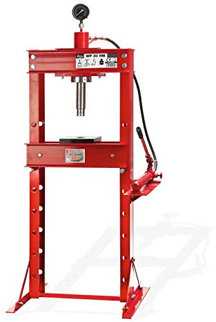 DEMA Werkstattpresse 30t, Hydraulikpresse Lagerpresse, kraftvoll, stabil, mit Manometer, automatischer Kolbenrückzug für Werkstatt, Garage, Industrie