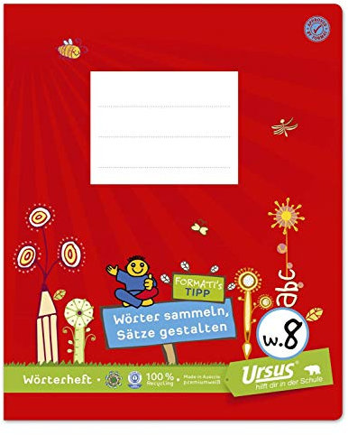 Formati 060551058 Wörterheft W.8, liniert, Wortschatz vergrößern, weiß