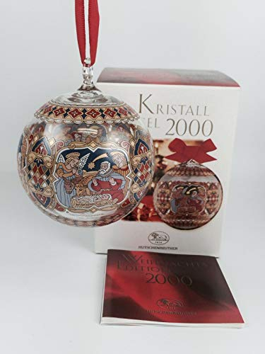 Glaskugel Kristallkugel Weihnachtskugel 2000 - Hutschenreuther - in OVP -