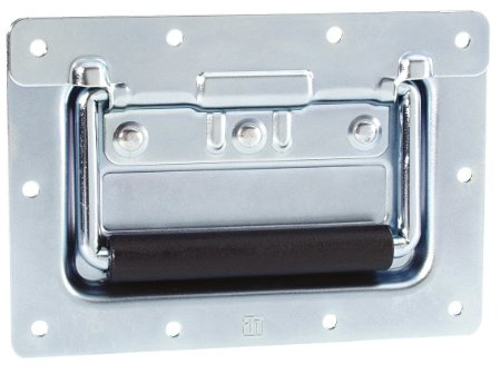 Adam Hall Hardware 34102 Klappgriff mittel gefedert in großer Einbauschale