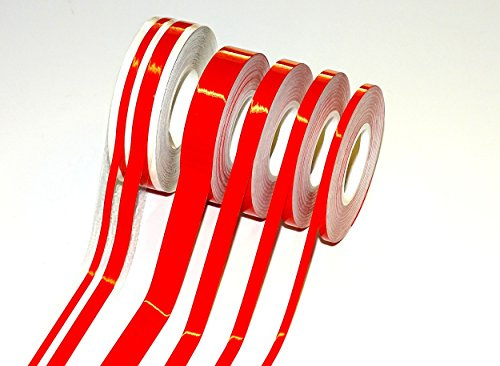 carstyling XXL Auto Zierstreifen Deco-Stripe rot 12 mm !!!DOPPELSTREIFEN!!! ~~~~~ schneller Versand innerhalb 24 Stunden ~~~~~