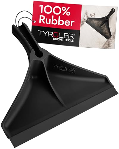 Tyroler | 30cm Natural Rubber Dustpan | Stand Up Design | Fits Any Broom/Hand Brush | Flexible and Lighweight | Hands-Free Sweeping