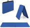 COSTWAY 180x60x5cm Weichbodenmatte, 2 Fach klappbare Gymnastikmatte, Yogamatte mit Klettverschluss und 2 Tragegriffe, Klappmatte, Turnmatte für Gymnastik, Yoga, Fitness und Training (Blau)