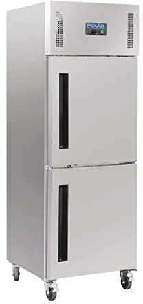 Polar Refrigeration G-Series 600W Upright Stable Door Gastro Freezer 600 Litre, Stainless Steel, -20°C to -10°C, 2010(H)x680(W)x800(D)mm, 3 Shelves, Energy Rating D, 4 Lockable Castors | CW194